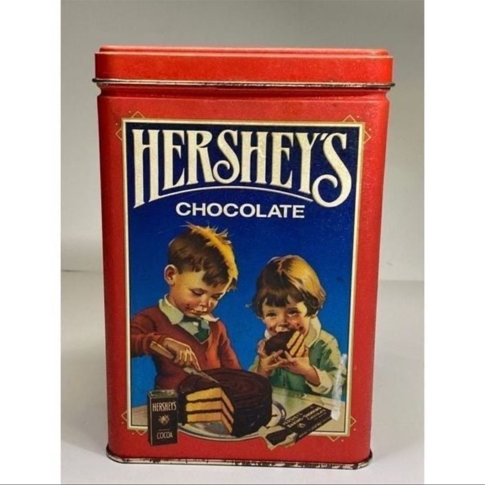 Vintage Hersheys Storage Tin Box 1991